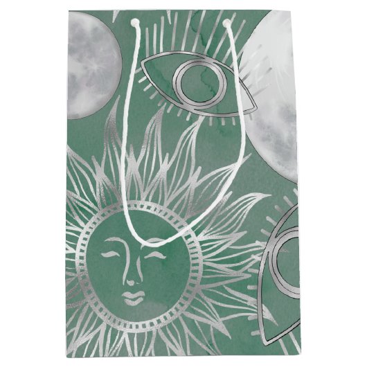 Solar Mystique | Rosa Silbermondsterne Sun Eyes Mittlere Geschenktüte (Vorderseite)