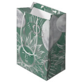 Solar Mystique | Rosa Silbermondsterne Sun Eyes Mittlere Geschenktüte (Vorderseite Schrägansicht)