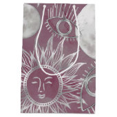 Solar Mystique | Rosa Silbermondsterne Sun Eyes Mittlere Geschenktüte (Rückseite)