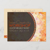 Solar Orange Energy Workshop Business Flyer Einladungspostkarte (Vorne/Hinten)