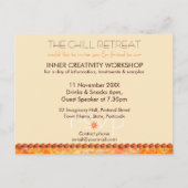 Solar Orange Energy Workshop Business Flyer Einladungspostkarte (Rückseite)