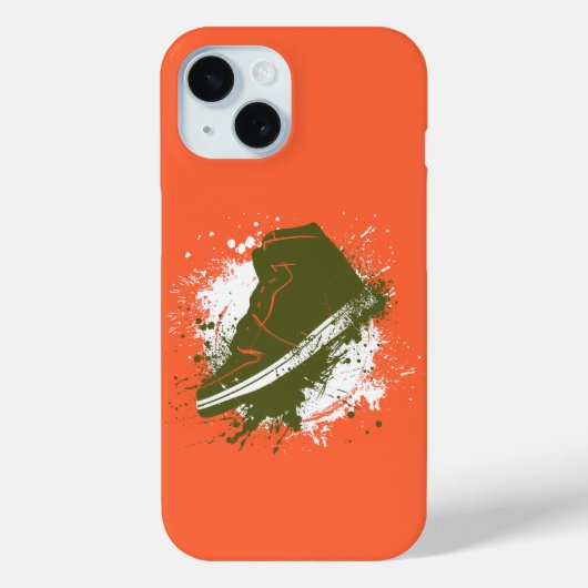 Solar Orange mit Army Green Sneaker Graphic Case-Mate iPhone Hülle (Rückseite)