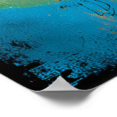 Solar Orbit – Moderne abstrakte geometrische Wandk Poster (Ecke)