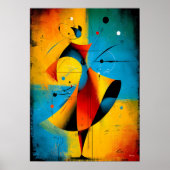 Solar Orbit – Moderne abstrakte geometrische Wandk Poster (Vorne)