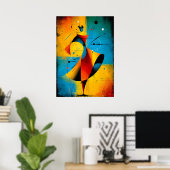 Solar Orbit – Moderne abstrakte geometrische Wandk Poster (Heimbüro)