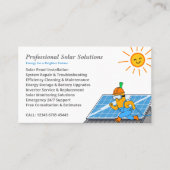 Solar Panel Cleaning & Maintenance Services Visitenkarte (Vorderseite)