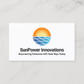 Solar Panel Energy Installer Visitenkarte (Vorderseite)