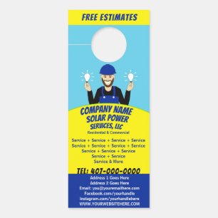 Solar Panel Light Bulb Services Company Door Hang Türanhänger