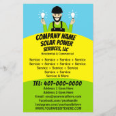 Solar Panel Light Bulb Services Company Flyer (Hinten)