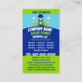 Solar Panel Light Bulb Services Company Visitenkarte (Rückseite)