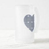 SOLAR PANEL POWER HERZ MATTGLAS BIERGLAS (VorderseiteRechts)