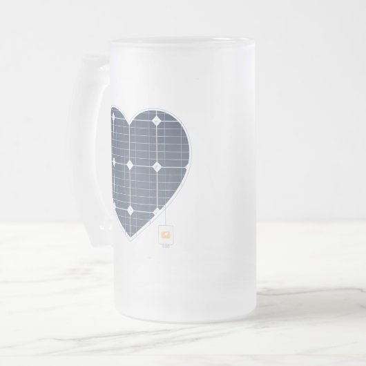 SOLAR PANEL POWER HERZ MATTGLAS BIERGLAS (Vorderseite Links)