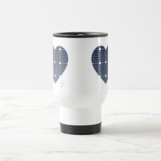 SOLAR PANEL POWER HERZ REISEBECHER (Mittel)