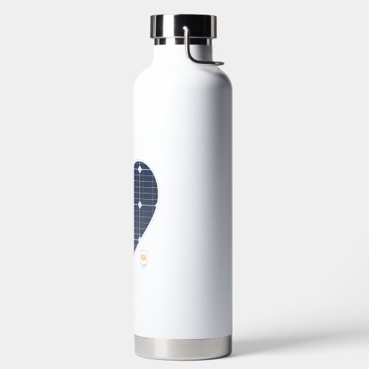 SOLAR PANEL POWER HERZ TRINKFLASCHE (links)