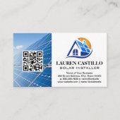 Solar Panel Zuhause - Modern Logo | QR-Visitenkart Visitenkarte (Vorderseite)
