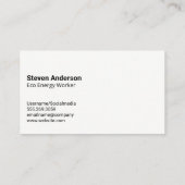 Solar Panels | Technicians Working Onsite Visitenkarte (Rückseite)