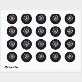 Solar Planets Astronomy Space Emoji Face Runder Aufkleber (Blatt)