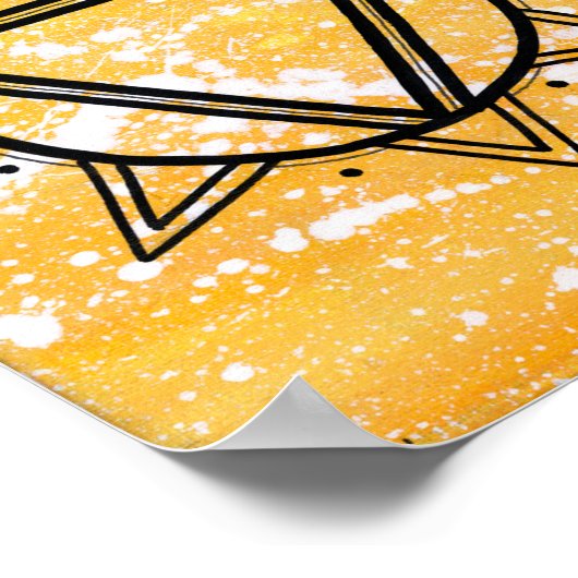 Solar Plexus Chakra - Dots One Poster (Ecke)