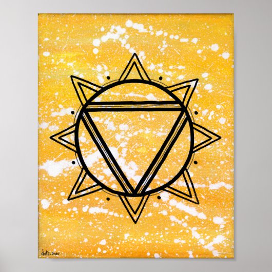 Solar Plexus Chakra - Dots One Poster (Vorne)