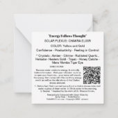 *~* Solar Plexus Chakra Elixir AP64 Note Card Mitteilungskarte (Rückseite)