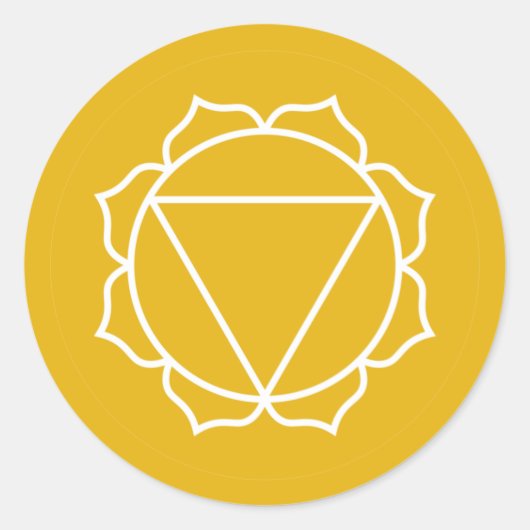 Solar Plexus Chakra Klassischer Rundsticker Runder Aufkleber (Vorderseite)