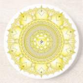 Solar Plexus Chakra Light Mandala Untersetzer (Vorne)