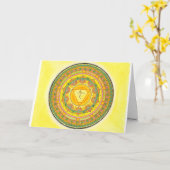 Solar Plexus Chakra Mandala Grußkarte Karte (Gelbe Blume)