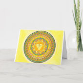 Solar Plexus Chakra Mandala Grußkarte Karte (Vorderseite)