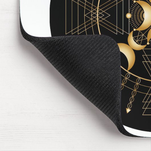 Solar Plexus Chakra Shadow Mandala Mouse Pad Mousepad (Ecke)