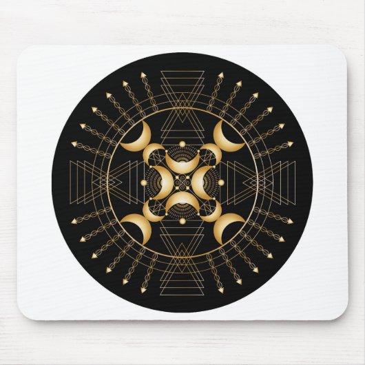 Solar Plexus Chakra Shadow Mandala Mouse Pad Mousepad (Vorne)