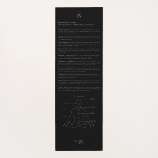 Solar-Plexus, der die Brillanz von Manipura verkör Yogamatte (Rückseite)