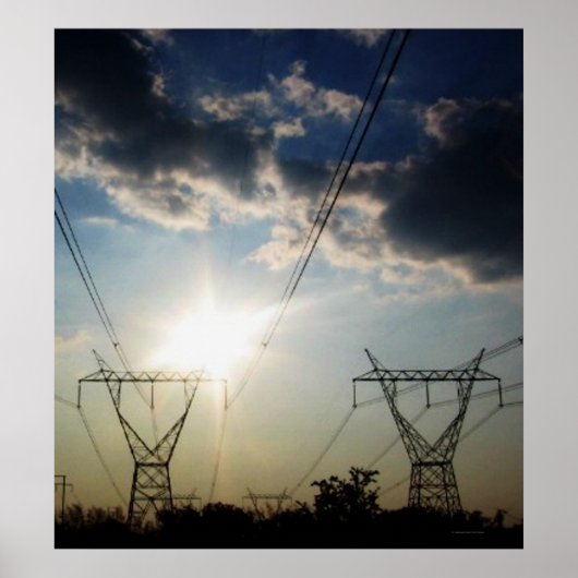 "Solar Power. Elektrischer Power." Poster (Vorne)