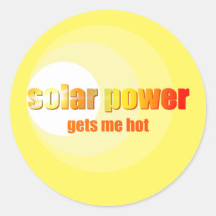 Solar Power heiß! Runder Aufkleber