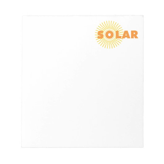 Solar Power Sun Notizblock (Vorderseite)