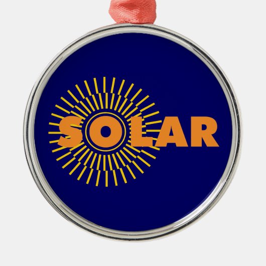 Solar Power Sun Ornament Aus Metall (Vorne)