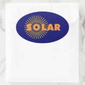 Solar Power Sun Ovaler Aufkleber (Tasche)