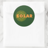 Solar Power Sun Runder Aufkleber (Tasche)