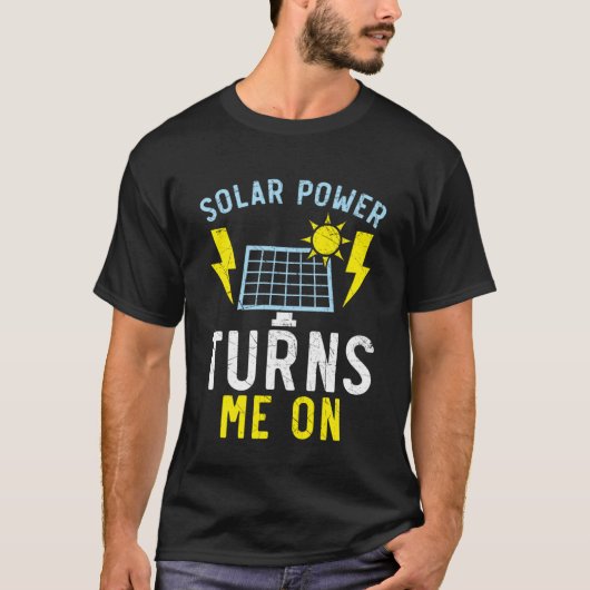 Solar-Power verwandelt mich in den Solarpark für e T-Shirt (Vorderseite)