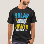 Solar-Power verwandelt mich in den Solarpark für e T-Shirt (Vorderseite)