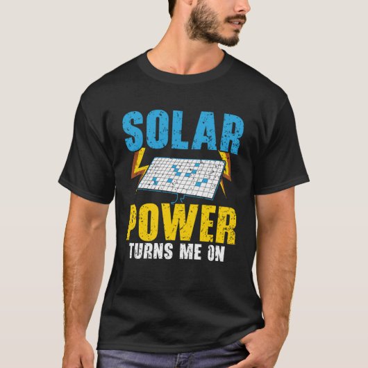 Solar-Power verwandelt mich in den Solarpark für e T-Shirt (Vorderseite)