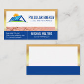Solar-Power | Zuhause Tech-Logo Visitenkarte (Vorne/Hinten)
