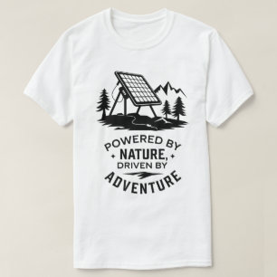 Solar-Powered Camping Adventure Nature Design T-Shirt