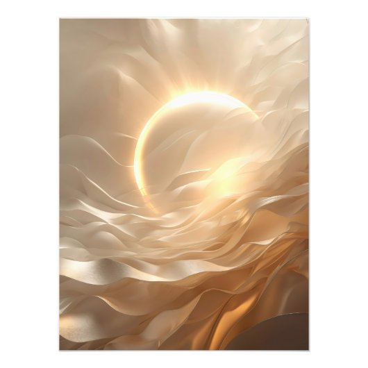 Solar Presence – Luminous Golden Sun Poster (Vorne)
