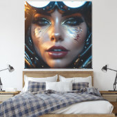 Solar Punk Woman Leinwanddruck (Insitu (Schlafzimmer))