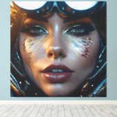 Solar Punk Woman Leinwanddruck (Insitu (Holzboden))