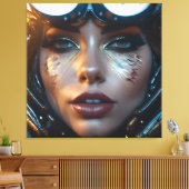 Solar Punk Woman Leinwanddruck (Insitu (Wohnzimmer))