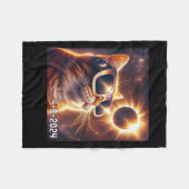 Solar-Shirt 2024 Eclipse Wearing Gles Fleecedecke (Vorderseite (Horizontal))