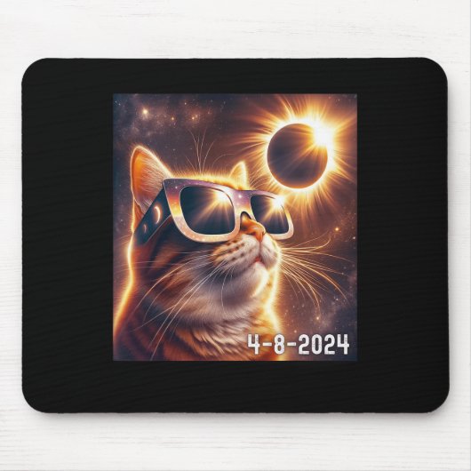 Solar-Shirt 2024 Eclipse Wearing Gles Mousepad (Vorne)
