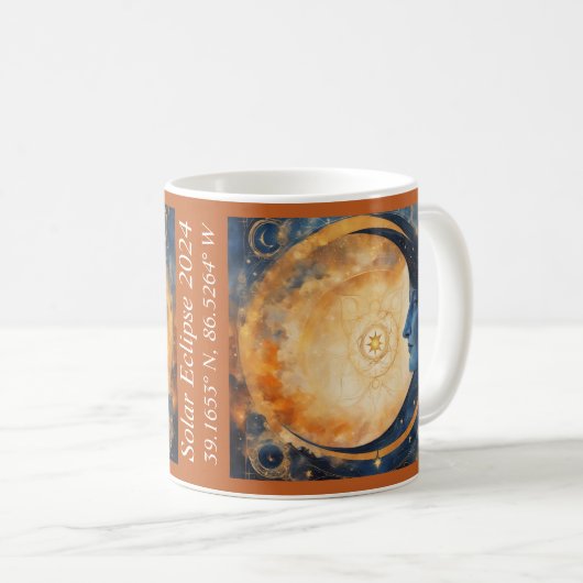 Solar Solstice GPS koordiniert Sun Moon Kaffeetasse (VorderseiteRechts)