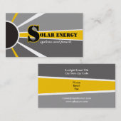Solar/Sonnenenergie/Power Visitenkarte (Vorne/Hinten)